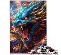 Adult Jigsaw Puzzles 1000 Pieces Raging Dragon Home Decoration Puzzle Toys 26x38cm Challenging Game and Family Play for 14 year olds