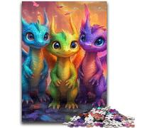 Adult Jigsaw Puzzles 1000 Pieces Rainbow Dragon Baby Adult Puzzles,Learning Educational Toys Family Games Unique Birthday And Gifts (26x38cm)