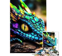 Adult Jigsaw Puzzles 1000 Pieces Rainbow Dragon Close-Up Impossible Game Learning Educational Toys Secret Santa Gifts For Family Fun (Size 38x52cm)