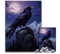 Adult Jigsaw Puzzles 1000 Pieces Raven Impossible Jigsaw Puzzles for Adults Brain Challenge Gift Educational Activity for Teenagers 1000 PCS(75x50cm)