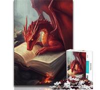 Adult Jigsaw Puzzles 1000 Pieces Red Flying Dragon 1000 Piece Puzzle,Challenging Family Activity Games DIY Toy for Home Wall Decor Gifts (size 38x26cm)