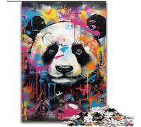 Adult Jigsaw Puzzles 1000 Pieces Red Panda Art Graffiti 1000Pc Adults Jigsaw Puzzle Challenging Brain Teaser, Family Game Night (Size 50x75 cm)