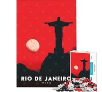 Adult Jigsaw Puzzles 1000 Pieces Rio De Janeiro Brazil Jigsaw Puzzles for Teenagers Pattern Assembly Difficult And Challenge Challenging Family Fun Game (Size 50x75cm)