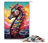 Adult Jigsaw Puzzles 1000 Pieces Robot Seahorse by SplattersLots of Thick Coloured Clour Home Decoration Puzzle Toys Deal As Gifts for The Whole Family 1000 PCS