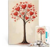 Adult Jigsaw Puzzles 1000 Pieces Romantic love Heart Tree Schwierig und herausfordernd Eltern-Kind-Interaktion52x38cm