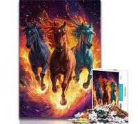 Adult Jigsaw Puzzles 1000 Pieces Running Horse Adult Puzzles,family Fun Games Is Ideal As A Gift for The Whole Family (size 38x26cm)