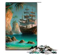 Adult Jigsaw Puzzles 1000 Pieces Sailing Pirate Ship Home Decoration Puzzle Toys Deal As Gifts for The Whole Family 1000 PCS(75x50cm)