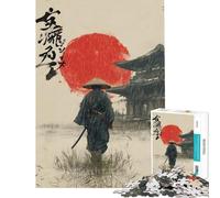 Adult Jigsaw Puzzles 1000 Pieces Samurai in Rain Japan Impossible Game Learning Educational Toys Secret Santa Gifts For Family Fun (Size 38x52cm)