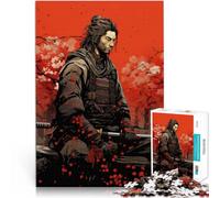 Adult Jigsaw Puzzles 1000 Pieces Samurai popart Made of cardboard for and from 14 years and over Family Fun It is ideal as a gift for the whole family。size:38x52cm/14.96x20.47inch