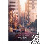Adult Jigsaw Puzzles 1000 Pieces San Francisco Wood Jigsaw Puzzles for Adults Educational Game Challenge Toy 1000pcs (75x50cm)