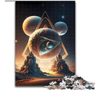 Adult Jigsaw Puzzles 1000 Pieces Sanctuary Alien Landscape Made of Wood, for Ages 14+ 50x75cm Challenging Brain Teaser - Relaxing Toy for Teenagers