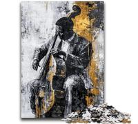 Adult Jigsaw Puzzles 1000 Pieces Saxophone Oil Painting for Age 14 Years And over Decompressing Intellectual Educational Toy Great Gift 50x75cm