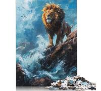 Adult Jigsaw Puzzles 1000 Pieces Seaside Lion Majesty Wooden Puzzles for Adults Puzzles Brain Teaser Puzzle 1000pcs (75x50cm)