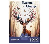 Adult Jigsaw Puzzles 1000 Pieces Seasons Change Poster-1 Jigsaws for Adults Brain Teaser Game A Work of Art Educational Challenge 38x26cm/1000pcs