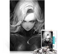 Adult Jigsaw Puzzles 1000 Pieces Sexy Latex Cyborg Widow Herausforderndes Spiel Geburtstagsgeschenk, Geschenke75x50cm