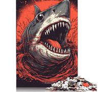 Adult Jigsaw Puzzles 1000 Pieces Shark Colorful Wooden Puzzles for Adults Puzzles Brain Teaser Puzzle 1000pcs (75x50cm)