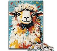 Adult Jigsaw Puzzles 1000 Pieces Sheep Oil Painting Puzzles for Teenagers,Stress Reliever Difficult Challenge Unique Home Decor And Gifts (50x75cm)