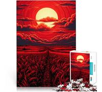 Adult Jigsaw Puzzles 1000 Pieces showing the sun setting Difficult and Challenge 26x38cm Challenging Game and Family Play