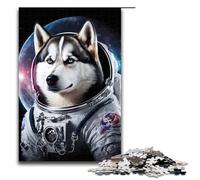 Adult Jigsaw Puzzles 1000 Pieces Siberian Husky Astronaut Home Decoration Puzzle Toys Deal As Gifts for The Whole Family 75x50cm