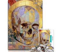 Adult Jigsaw Puzzles 1000 Pieces Skeleton Art Teenager Jigsaw,Stress Reliever Staycation Kill Time Home Decoration Toys 75x50cm