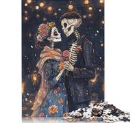 Adult Jigsaw Puzzles 1000 Pieces Skeleton_lovers Wooden Puzzles for Adults Sustainable Puzzle Games 1000pcs (75x50cm)