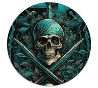 Adult Jigsaw Puzzles 1000 Pieces Skeleton Pirate Challenging Puzzles Challenging Brain Teaser for Teenagers & Families (67.5x67.5cm)