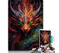 Adult Jigsaw Puzzles 1000 Pieces Skeletons And Dragons Adult Puzzles,family Fun Games Is Ideal As A Gift for The Whole Family (size 75x50cm)