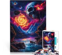 Adult Jigsaw Puzzles 1000 Pieces Skull Moon Landscape Made of cardboard for and from 14 years and over fun games for families Difficult Hard Gifts for Women Men 。size:38x52cm/14.96x20.47inch