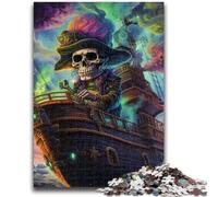 Adult Jigsaw Puzzles 1000 Pieces Skull Pirate Ship 1000 Pieces for Teenagers,Birthday Present, Gifts, Wall Art for Age 14 Years Up (75x50cm)