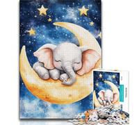 Adult Jigsaw Puzzles 1000 Pieces Sleeping Elephant Teenager Jigsaw,Stress Reliever Staycation Kill Time Home Decoration Toys 26x38cm