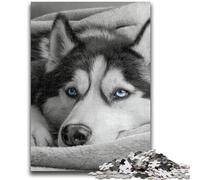 Adult Jigsaw Puzzles 1000 Pieces Sleeping Husky Adult Puzzles,Learning Educational Toys Family Games Unique Birthday And Gifts (26x38cm)