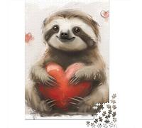 Adult Jigsaw Puzzles 1000 Pieces Sloth Wooden Puzzles for Adults Sustainable Puzzle Games 1000pcs (75x50cm)