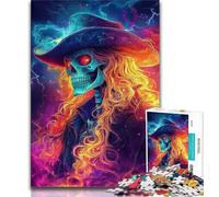 Adult Jigsaw Puzzles 1000 Pieces Smoky Skull 1000 Pieces for Adults,Educational Stress Relief Toy Gifts for Friends And Family (size 38x26cm)