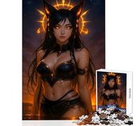 Adult Jigsaw Puzzles 1000 Pieces Solar Foxfire Goddess Adult Jigsaw Puzzles Enhance Memory Challenging To Complete Brainteaser Family Games (50x75cm)