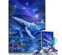 Adult Jigsaw Puzzles 1000 Pieces Space Whale,Help The Brain Exercise Addictive Toys to Cultivate Patience Gift For Birthdays (75x50cm)