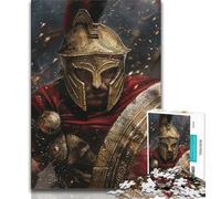 Adult Jigsaw Puzzles 1000 Pieces Spartan Warrior Painting,Help The Brain Exercise Addictive Toys to Cultivate Patience Gift For Birthdays (38x26cm)