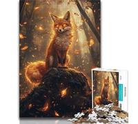 Adult Jigsaw Puzzles 1000 Pieces Spirit Fox 1000 Piece Puzzle,Challenging Family Activity Games DIY Toy for Home Wall Decor Gifts (size 75x50cm)