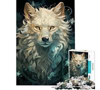 Adult Jigsaw Puzzles 1000 Pieces Spirit Fox White Impossible Game Brain Intelligence Challenge Addictive Toys Gifts Birthday For Family Fun (Size 38x52cm)
