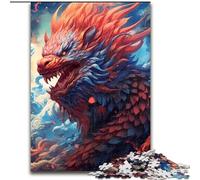 Adult Jigsaw Puzzles 1000 Pieces Spirit Lion Dragon cardboard Jigsaw Puzzles for Birthdays, Christmas, Halloween, Thanksgiving, Easter Size 26X38CM