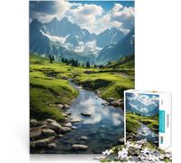 Adult Jigsaw Puzzles 1000 Pieces Spring Mountains - Lush Ledge Made of cardboard for ages 14 and over Beautiful design gameBeautiful design game A work of art。size：38x52cm/14.96x20.47inch