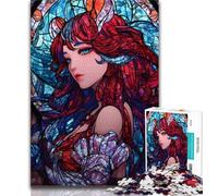 Adult Jigsaw Puzzles 1000 Pieces Stained Glass Animation,Help The Brain Exercise Addictive Toys to Cultivate Patience Gift For Birthdays (38x26cm)