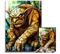 Adult Jigsaw Puzzles 1000 Pieces Stained Glass Goblin Difficult Puzzles for Adults Perfect for Christmas Halloween Easter New Year 1000 PCS(38x26cm)