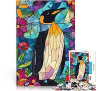 Adult Jigsaw Puzzles 1000 Pieces Stained Glass Penguin Pädagogisches Familienspiel Tolle Geschenke und Spielzeuge50x70cm