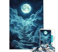 Adult Jigsaw Puzzles 1000 Pieces Stairway to The Moon Difficult And Challenge Presents for Women Toy Wall Decor for Age 14+ Game (50X75cm)