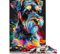 Adult Jigsaw Puzzles 1000 Pieces Standard Schnauzer Dog Wooden Puzzle for Adults And Teenager Home Decoration Puzzle Toys 1000pcs (75x50cm)