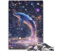 Adult Jigsaw Puzzles 1000 Pieces Star Dolphin Puzzles,Challenging Family Activity Games DIY Toy for Home Wall Decor Gifts (26x38cm)