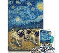 Adult Jigsaw Puzzles 1000 Pieces Starlings Under The Night Sky 1000 Pieces for Teenagers,with Matching Poster And Trivia Sheet for And Age 14 Years Up 38x26cm