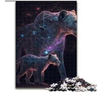 Adult Jigsaw Puzzles 1000 Pieces Starry Nights Lioness cardboard Jigsaw size 26x38cm Challenging Brain Teaser for Teenagers, Family Fun Interactive Game