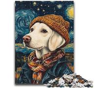 Adult Jigsaw Puzzles 1000 Pieces Starry Sky Labrador Teenager Puzzles,Stress Reliever Difficult Challenge Secret Santa Gifts (26x38cm)
