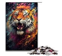 Adult Jigsaw Puzzles 1000 Pieces Starry Sky Painting Tiger Home Decoration Puzzle Toys Deal As Gifts for The Whole Family 75x50cm